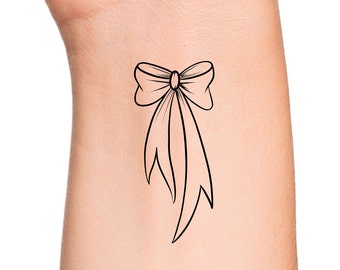 Bow Temporary Tattoo - Etsy Canada