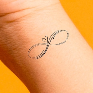 Heart Infinity Temporary Tattoo