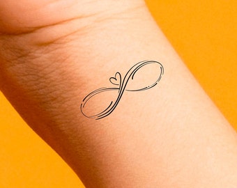 Heart Infinity Temporary Tattoo
