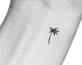 Palm Tree Small Tattoo Design Hand Drawing for Travel and Summer Lovers Instant Digital Download ...