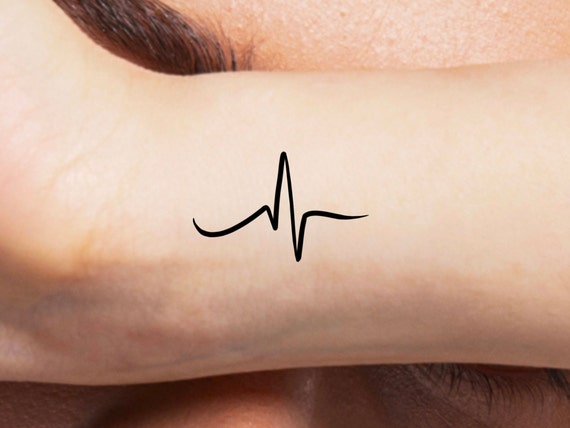 Heartbeat Semi-Permanent Tattoo. Lasts 1-2 weeks. Painless and easy to  apply. Organic ink. Browse more or create your own. | Inkbox™ |  Semi-Permanent Tattoos