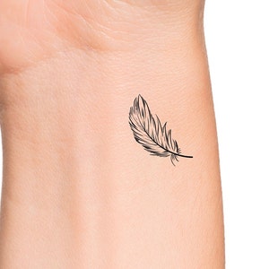 Feather Temporary Tattoo, Feather Tattoo Black Feather Tattoos Festival  Tattoo Summer Tattoo Tattoo Design, Tattoo Ideas, Tattoo Flash 