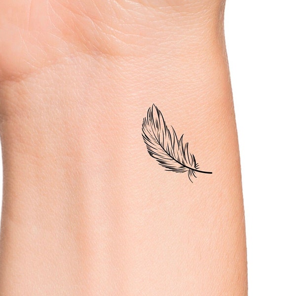 Small Feather Temporary Tattoo