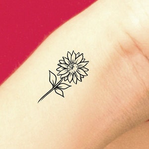 Sunflower Temporary Tattoo