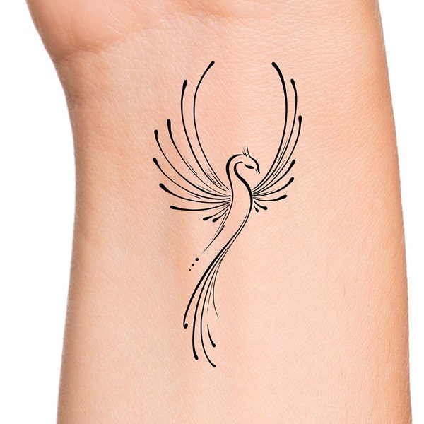 Phoenix Temporary Tattoo / rebirth tattoo / still I rise / bird tattoo