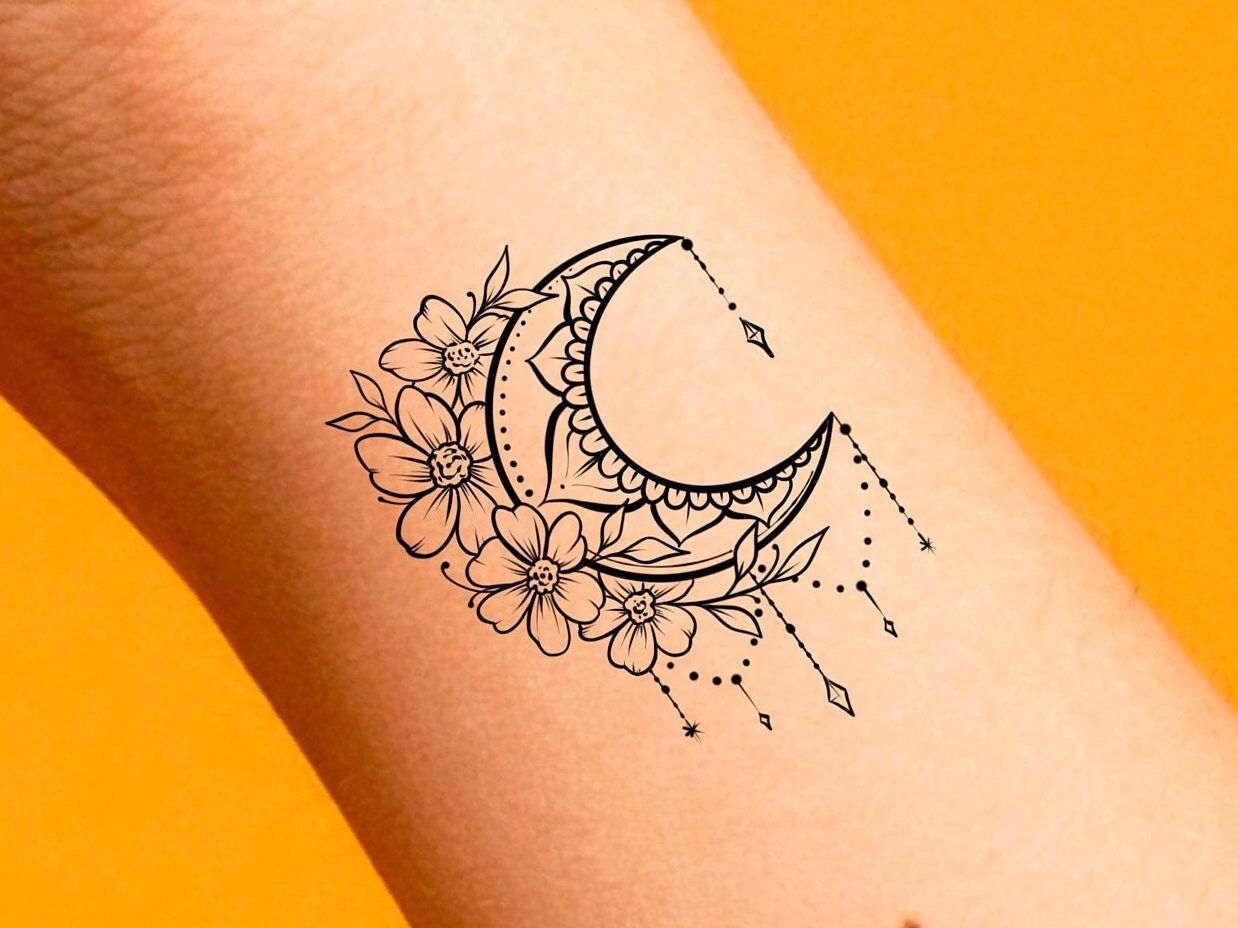 Buy Moon Mandala Temporary Tattoo Online in India  Etsy