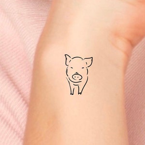 Pig Temporary Tattoo / Animal Tattoo