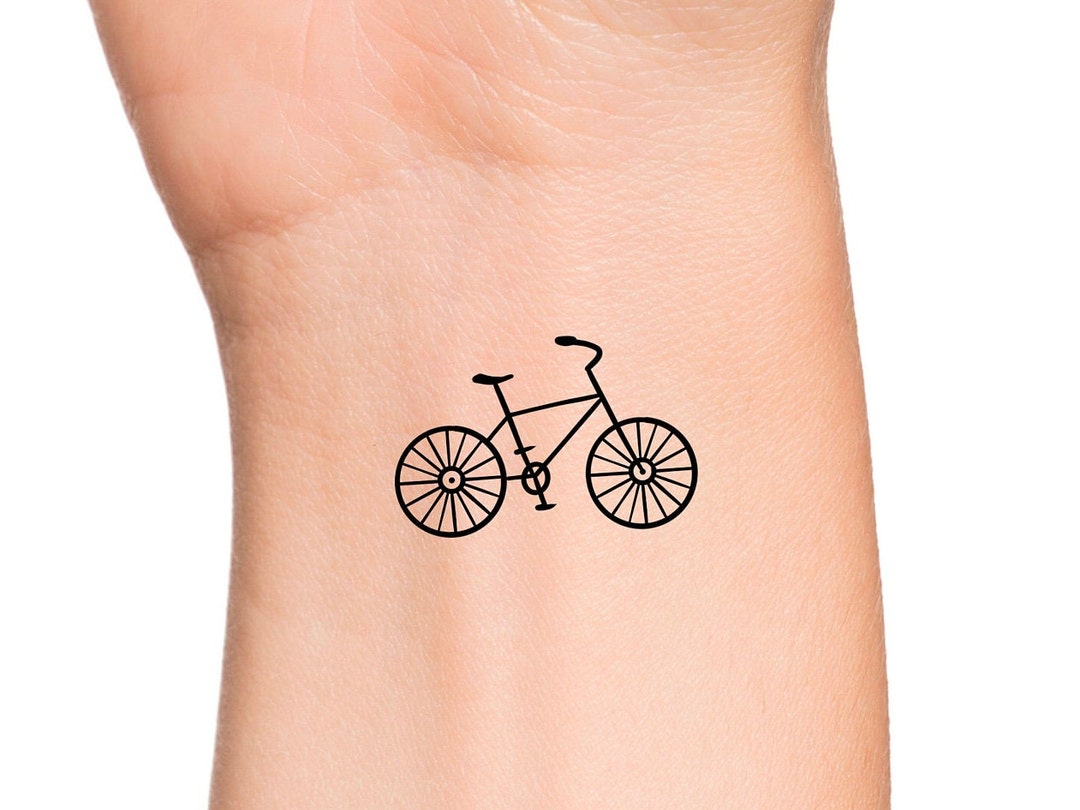 Bicycle Temporary Tattoo Bike Tattoo Etsy UK