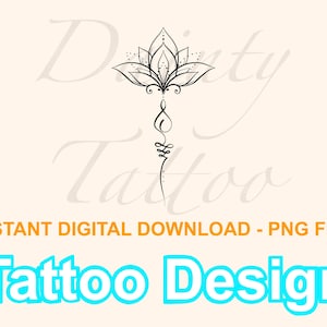 Lotus Unalome Digital Download PNG