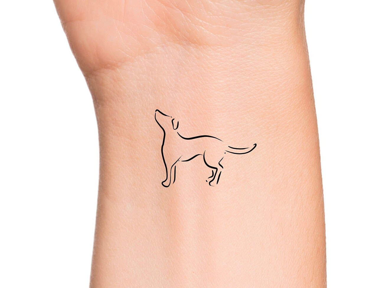 Outline Dog Ear Tattoo Designs For Minimalist Dog Lovers  Tattoo Glee