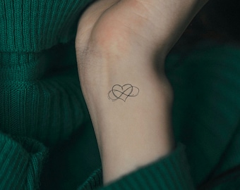 Infinity Heart Temporary Tattoo