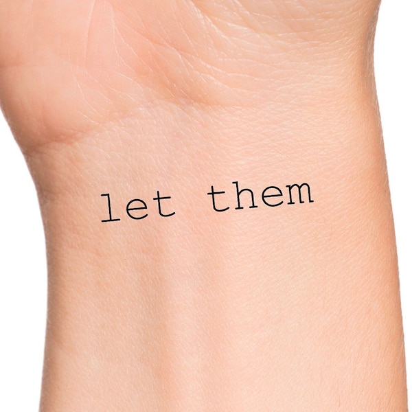 Let Them Temporary Tattoo Etsy