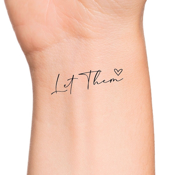 Let Them Temporary Tattoo - Etsy