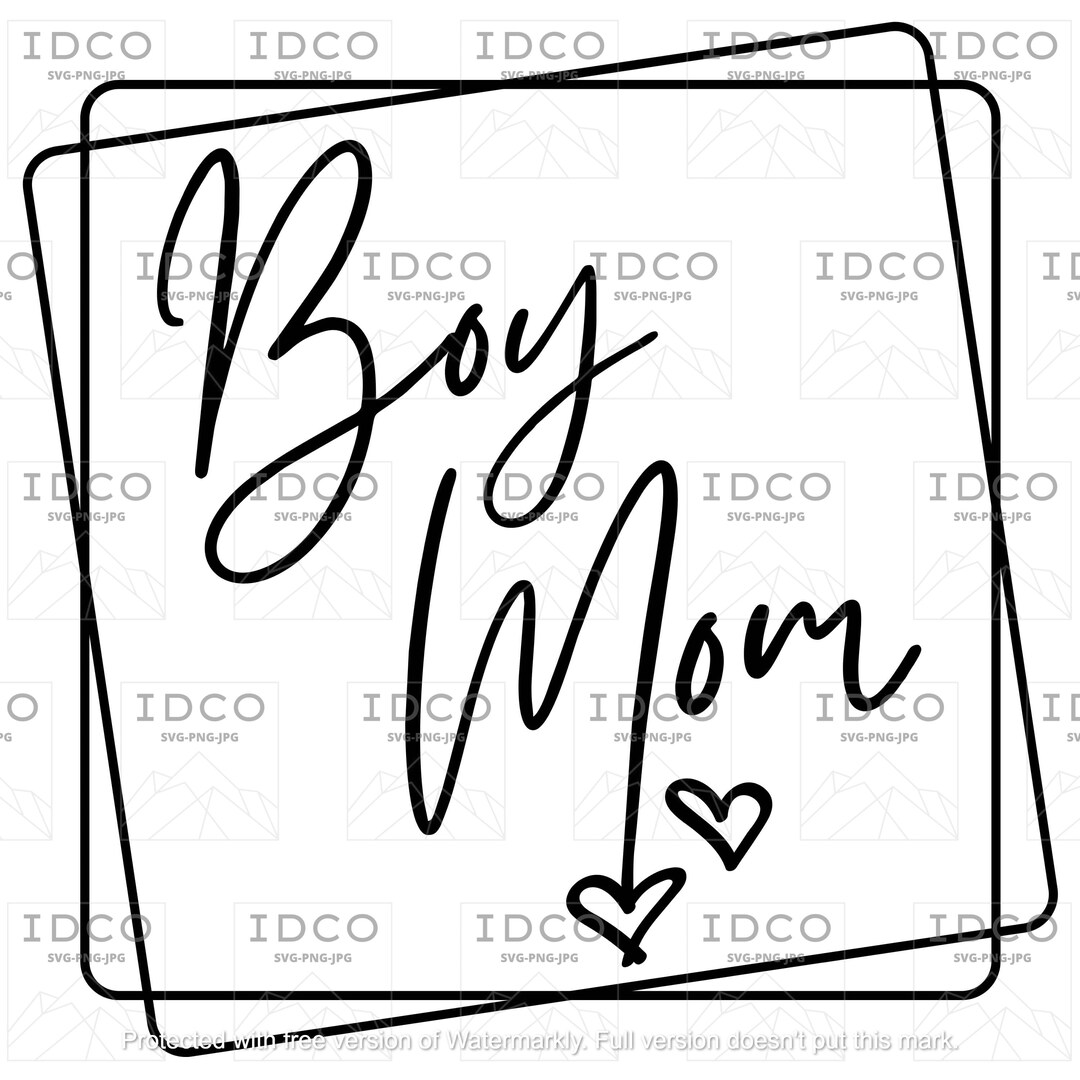 boy mama, mom of boys - free svg file for members - SVG Heart