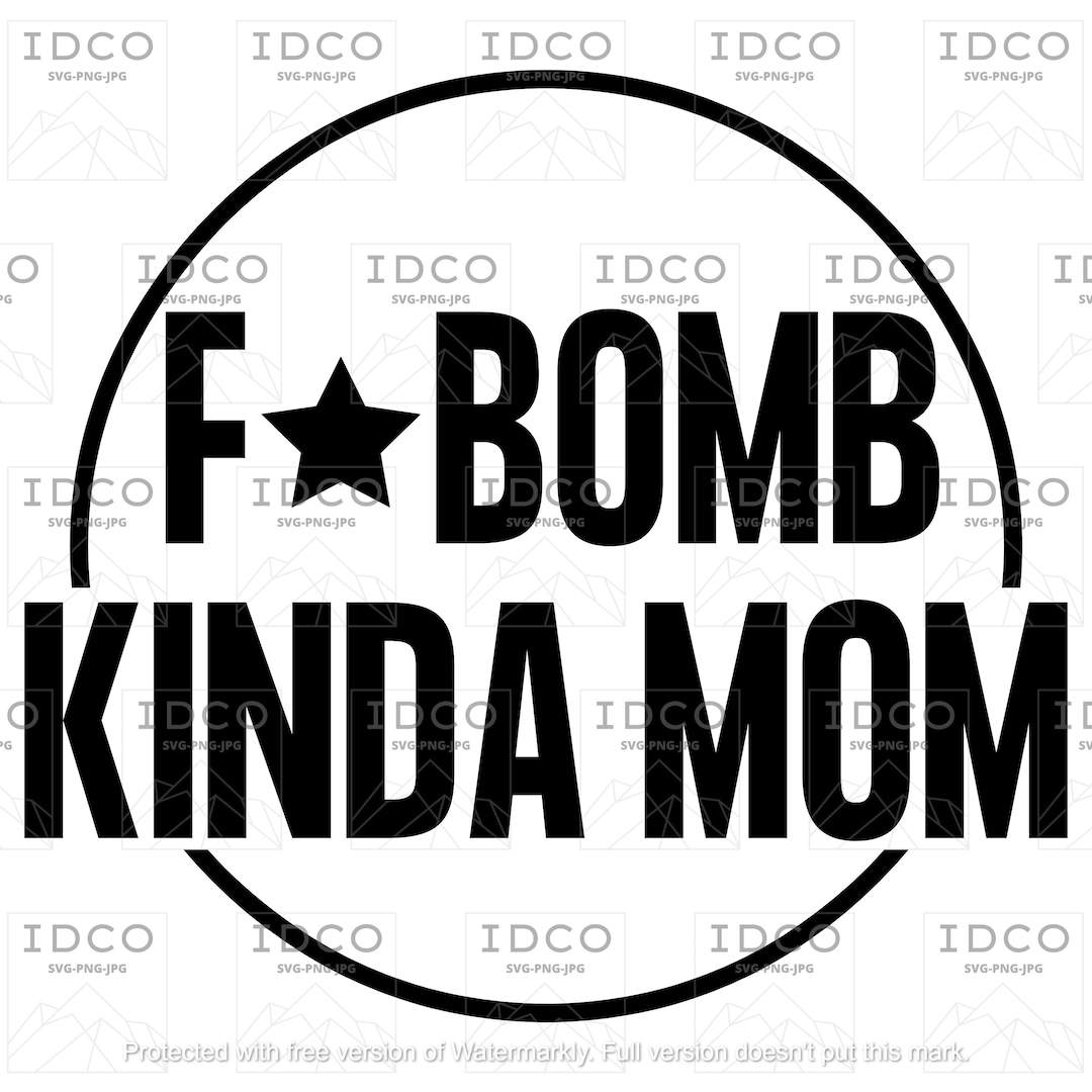 F-Bomb Kinda Mom Tee - Black w/ Pink Print