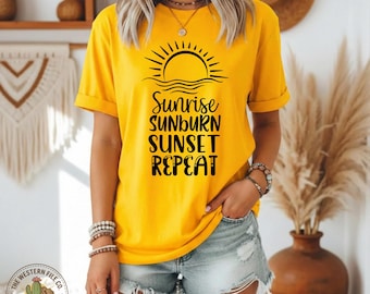 Sunrise Sunburn Sunset Repeat - SVG/PNG/JPG File
