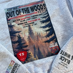 Out of the woods lyric sweatshirt | 1989 tv lyric sweater | Vintage magazine style