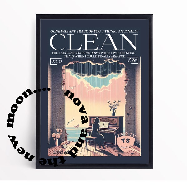 Clean TS vintage magazine style print A4 / A3 1989 tv