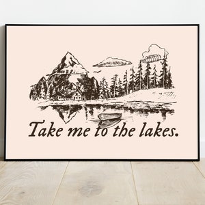 The lakes | Windermere peaks TS vintage take me to the lakes A4 / A3