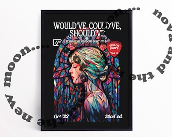 Would've could've should've art print | TS midnights vintage magazine style print A4 / A3