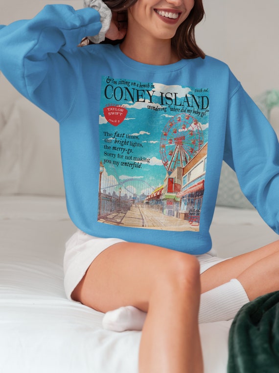 Coney Island TS Lyric Sweatshirt Evermore Lyric Sweater Vintage Magazine Style Etsy Canada