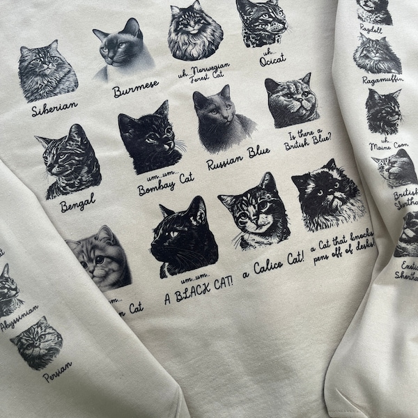 Karma is cat breeds TS cat sweatshirt | Midnights  sweater | Retro  magazine style