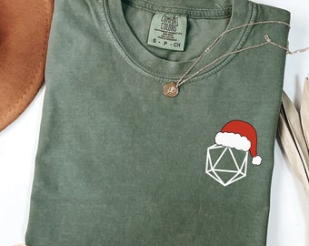 D20 DND Christmas Shirt DND Gifts Dungeons and Dragons Dungeon Master Gift Role Playing Games DnD Accessories Nerdy TTRPG Gift Rpg Gifts