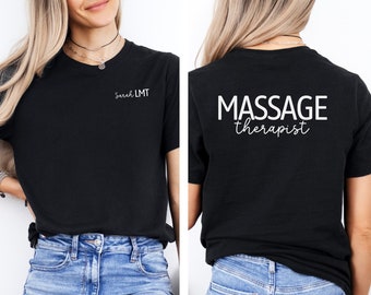 Custom Massage Therapist Shirt Massage Therapy Tshirt Personalized LMT Gifts Massage Therapist Graduation Gift Masseuse Tee Massage Therapy