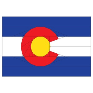 Colorado Flag Paper Piece Pattern