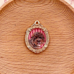 Custom Pet Portrait Necklace – Hand Painted Dog or Cat Portrait Charm– Personalized Pet Memorial Jewelry Gift for Pet Lovers
