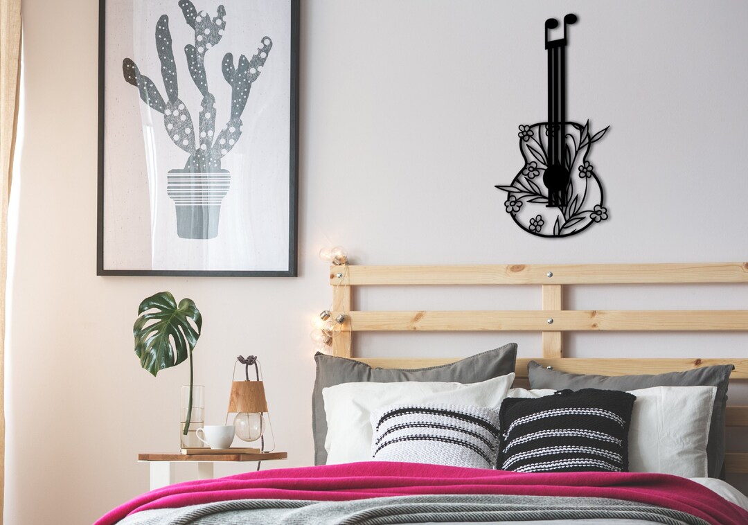 Guitar Metal Wall Decor Music Lover Wall Decor Instrument Etsy