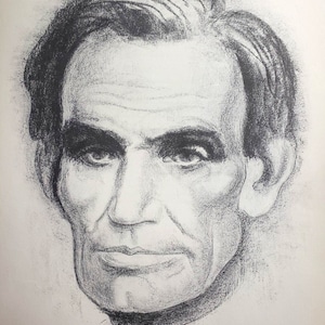 Lincoln Boardman Robinson Vintage Lithograph Book Art Print 1939 13X9 President