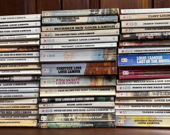 Vintage 1970s-1990s Louis L’amour Bantam Books Western Paperback Editions, Sold Separately.