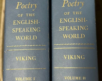 The Viking Book of Poetry of the English Speaking World, Vintage 1958 Hardcover Edition, Vols. 1&2
