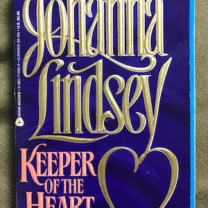 Johanna Lindsey, Keeper of the Heart, Vintage 1993 First Edition with Step Back