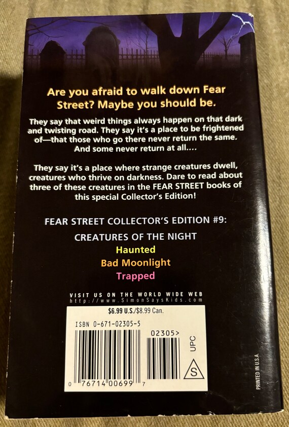 【3in1】 Creatures of the Night R.L. Stine RL Stine, Fear Street: Creatures of the Night, Collector's Edition