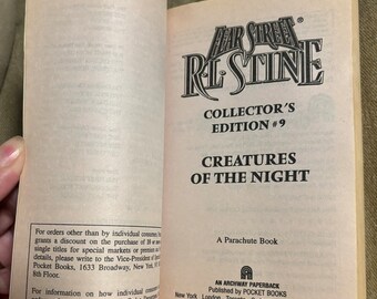【3in1】 Creatures of the Night R.L. Stine RL Stine, Fear Street: Creatures of the Night, Collector's Edition