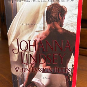 Johanna Lindsey, When Passion Rules, First Edition Pocket Books Historical Romance with Stepback