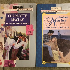 Charlotte Maclay, Set of 2 Vintage Harlequin American Romance paperbacks