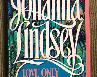 Johanna Lindsey, Love Only Once, Vintage 1985 Avon Historical Romance Paperback Edition