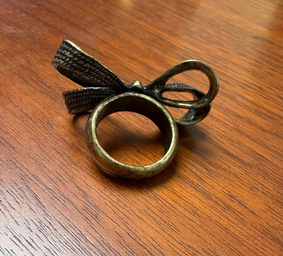 Bronze Bow Statement Ring - image 4