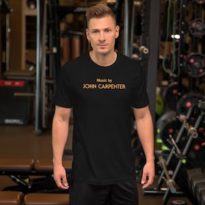 Music by JOHN CARPENTER Unisex t-shirt