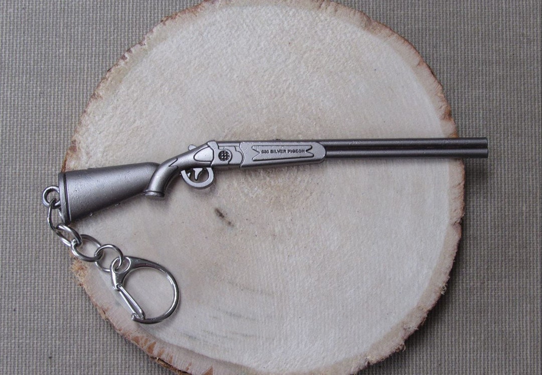 Large Imitation Steel Shotgun Keychain. Etsy
