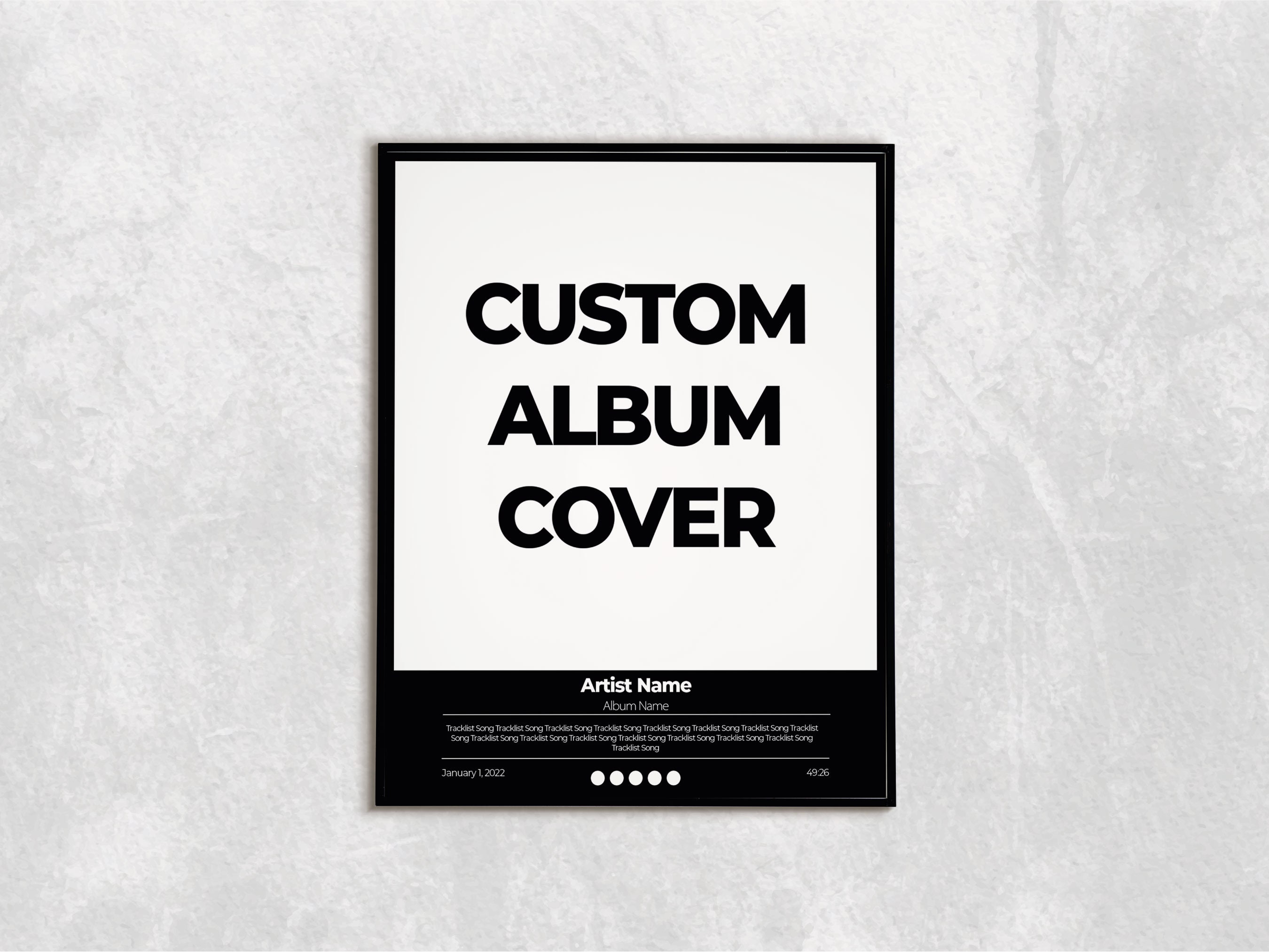 Album Custom Posters Album Cover Poster Custom Poster Etsy