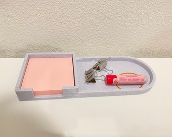 ポストイットノートホルダー付きデスクオーガナイザートレイ - 3Dプリント