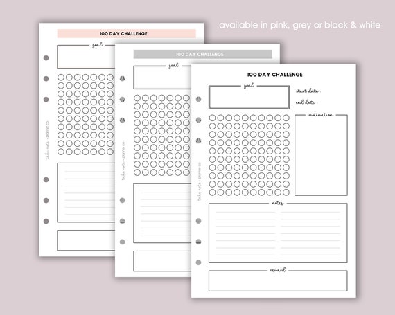 Printed A5 A6 Personal-Size Weekly Planner Insert Refills 50sheets  [100Pages]