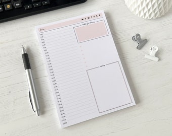 Daily Planner Notepad A5 | Schedule To Do List Deskpad