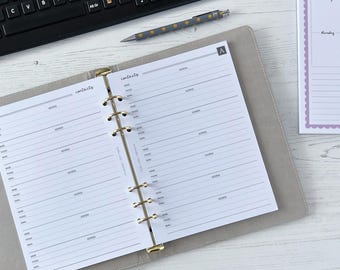 A-Z Contacts A5 Planner Inserts | Printed Organiser Refill