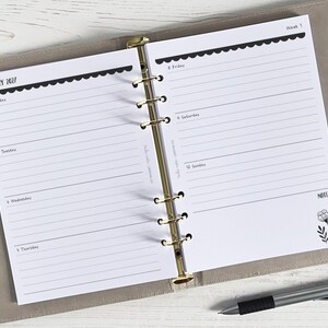 DATED weekplanner inlegvellen A5 | Dagboekpaginavulling [bloemen:WEEK1]
