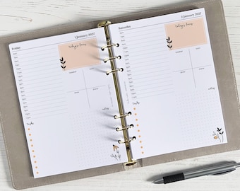 DATED Daily Planner Inserts A5 | Day Per Page Diary Refill [daisy:DAY]